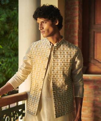 Ivory Dharam Nehru Jacket Set 2