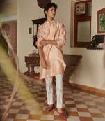 Powder Peach Amrit Kurta Set