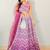 Panchhi Women Lavender Net Zig-Zag Embroideried Semi-Stitched Lehenga, Unstitched Blouse & Dupatta