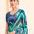 Multicolor Georgette Saree With Fancy Border And Blouse Material
