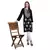 Women rayon Black chikankari kurti and Pant