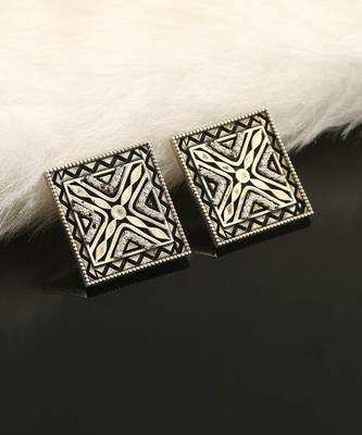 Silver unique ear studs 1