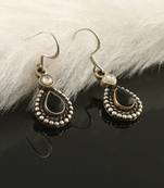Silver beautiful tear drop ear hoops