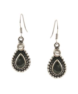 Silver beautiful tear drop ear hoops 2