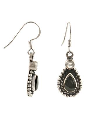 Silver beautiful tear drop ear hoops 3