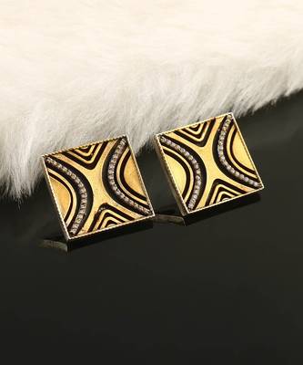Gold plated silver stud earrings 1