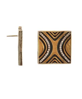 Gold plated silver stud earrings 3