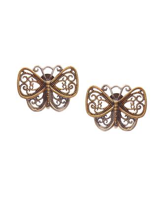 Gold plated silver butterfly rawa stud earrings 5
