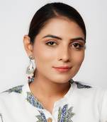 Silver antique tear drop stud earrings