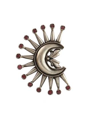 Silver adorable floral ruby adjustable ring 5