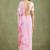 Pink Hand Painted Mukaish Chiffon Saree
