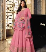 Pink Color Dola Silk Ceremonial Salwar Suit