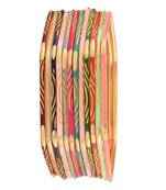  hexagon hues: gold plated multicolor hexagon shaped bangles