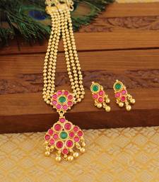 Designer micro gold plated necklace set