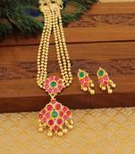 Designer micro gold plated necklace set