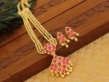Designer micro gold plated necklace set 1