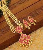 Designer micro gold plated necklace set