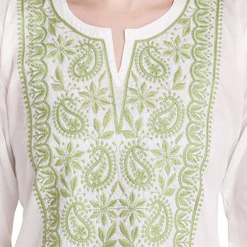 Lucknowi chikankari cotton kurti 3