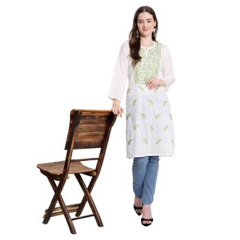 Lucknowi chikankari cotton kurti 4