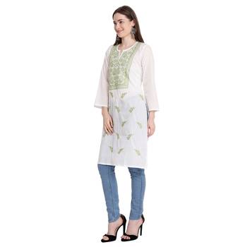 Lucknowi chikankari cotton kurti 5