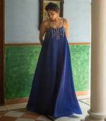 Blue flared jumpsuit