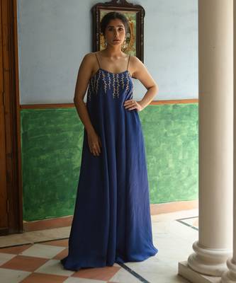 Blue flared jumpsuit 2