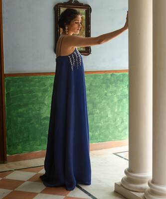 Blue flared jumpsuit 3