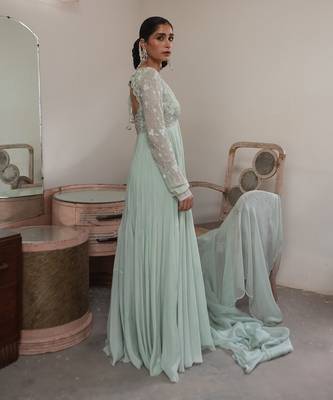 Light mint jaal scallop anarkali 2