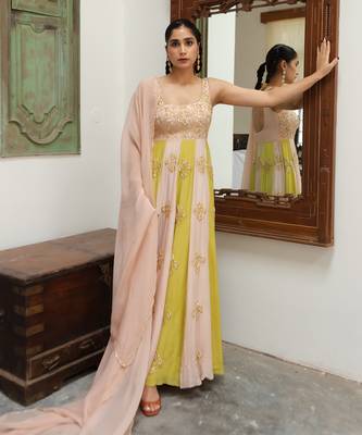 Light baby pink anarkali 3
