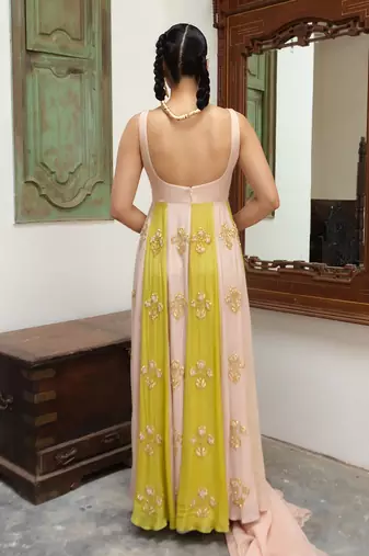 Light baby pink anarkali