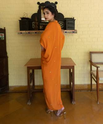 Orange butti kaftan 2