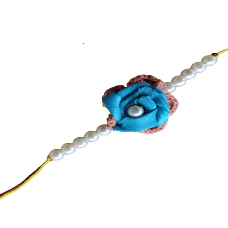 C-Knits Crochet handmade ecofriendly flower Kids Rakhi - Purple