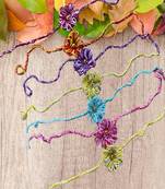 C-Knits Crochet handmade ecofriendly flower Kids Rakhi - Yellow (CTRI-45-001)