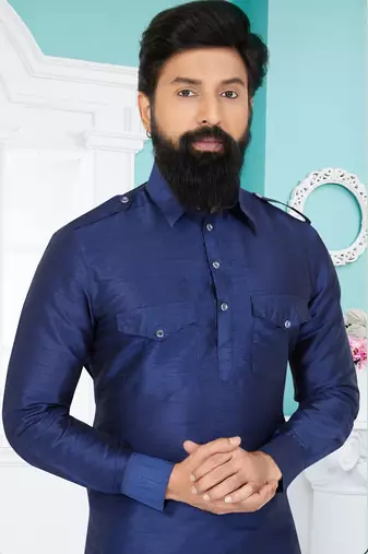 Plain Pathani with Culf Sleeve