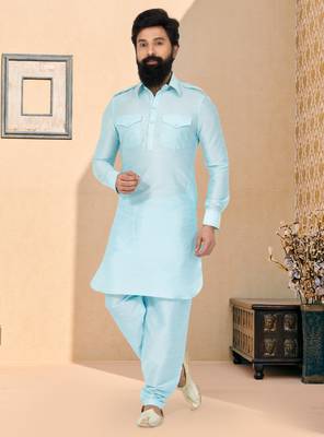 Plain Pathani with Culf Sleeve 1