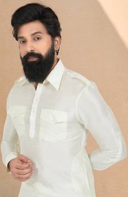 Plain Pathani with Culf Sleeve 2