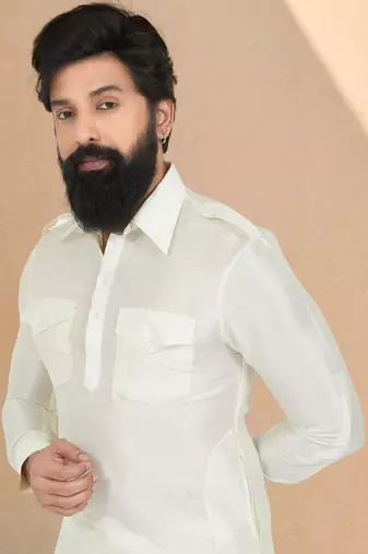 Plain Pathani with Culf Sleeve