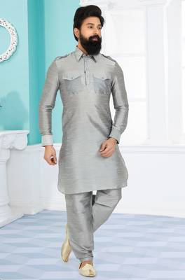 Plain Pathani with Culf Sleeve 1