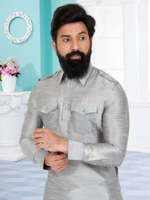 Plain Pathani with Culf Sleeve 2