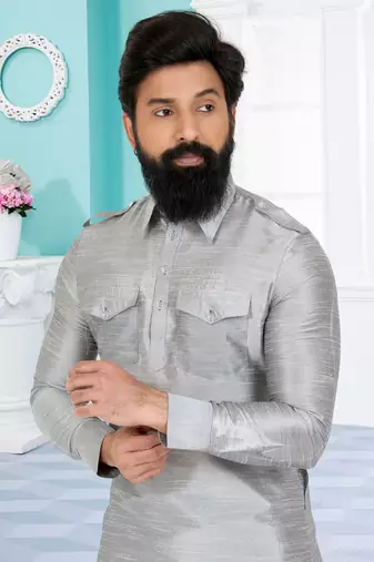 Plain Pathani with Culf Sleeve
