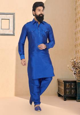 Plain Pathani with Culf Sleeve 1