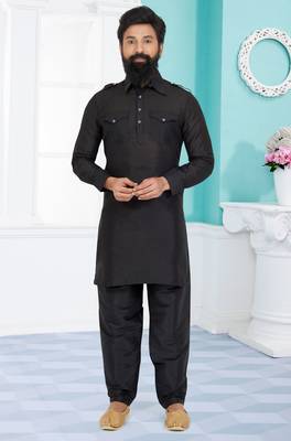 Plain Pathani with Culf Sleeve 1