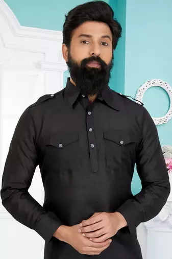 Plain Pathani with Culf Sleeve