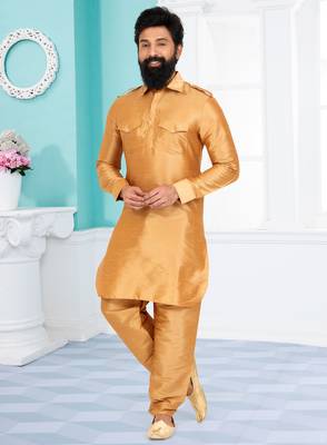 Plain Pathani with Culf Sleeve 1
