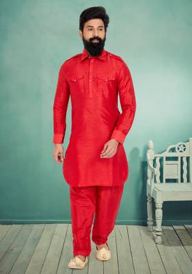 Plain Pathani with Culf Sleeve 1