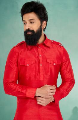Plain Pathani with Culf Sleeve 2