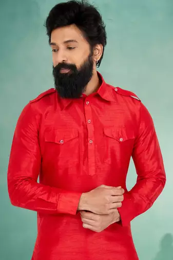Plain Pathani with Culf Sleeve