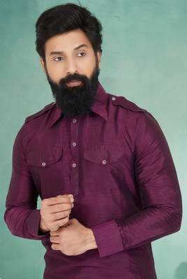 Plain Pathani with Culf Sleeve 2
