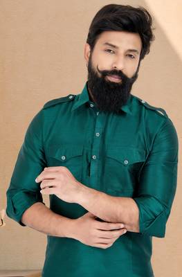 Plain Pathani with Culf Sleeve 2
