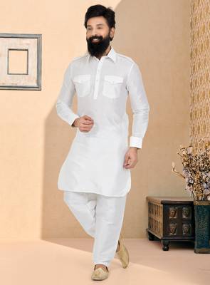 Plain Pathani with Culf Sleeve 1